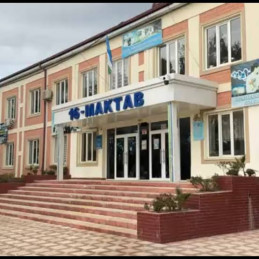 Школа № 16, расположенная в махалле Гульбаг Янгиюльского района